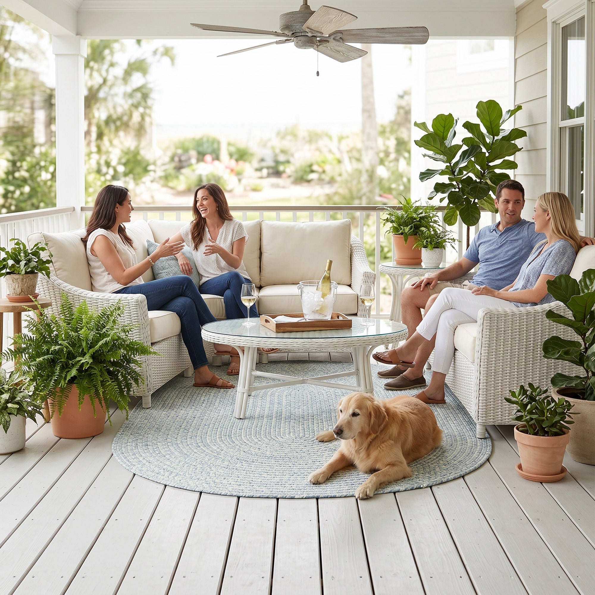 Beach Barn Tweed Baby Blue