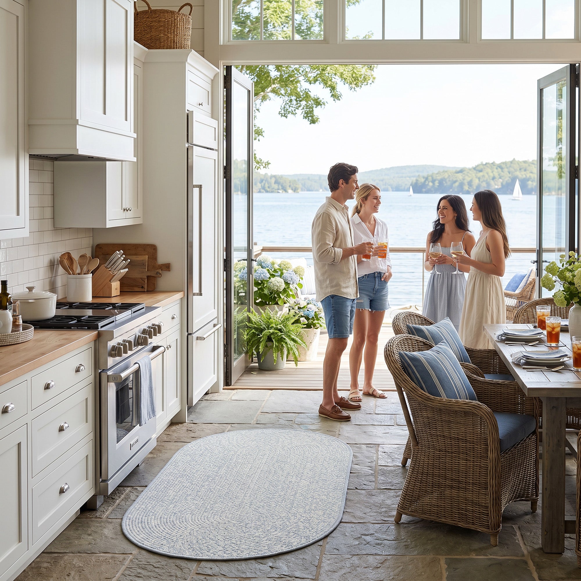 Beach Barn Tweed Baby Blue