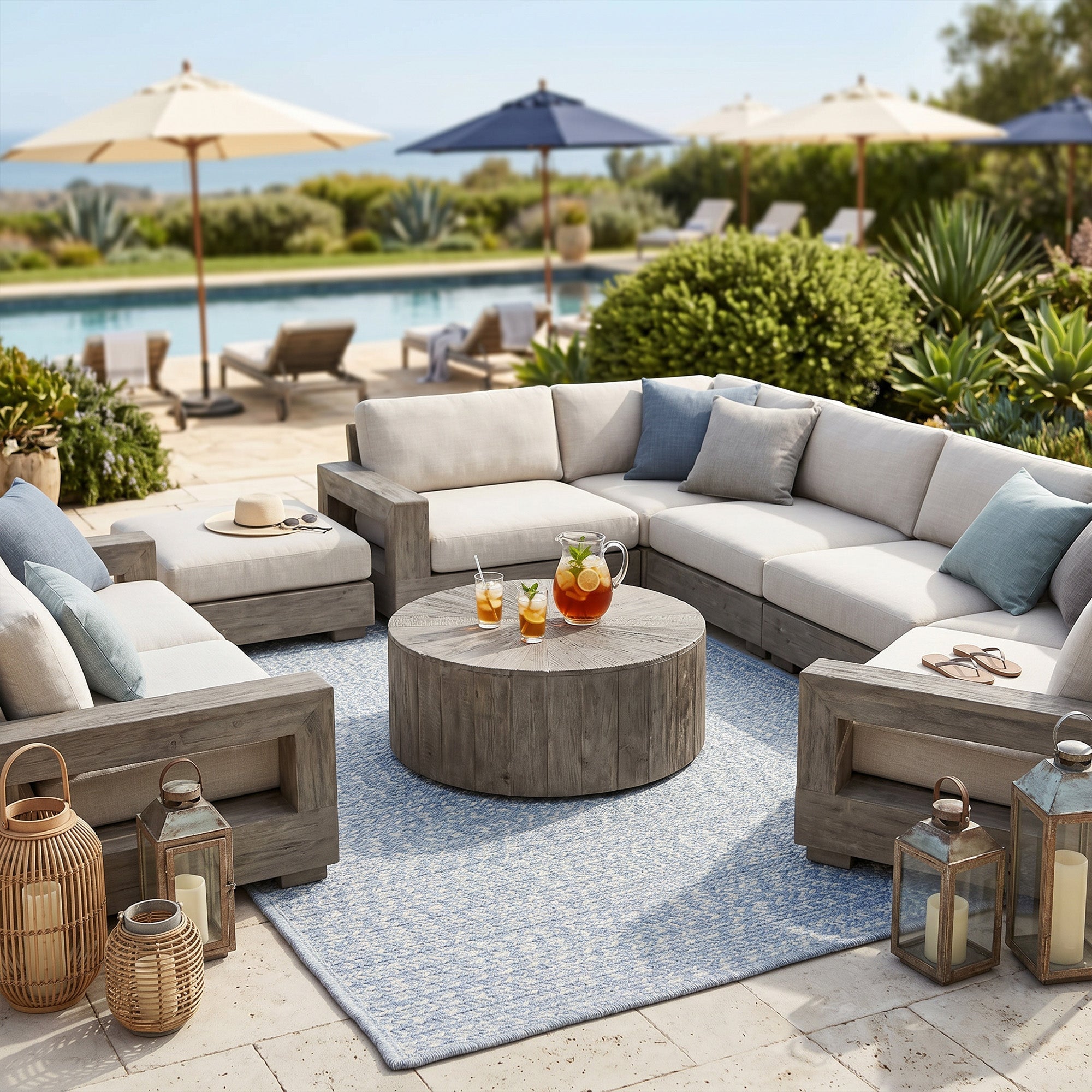 Beach Barn Tweed Baby Blue