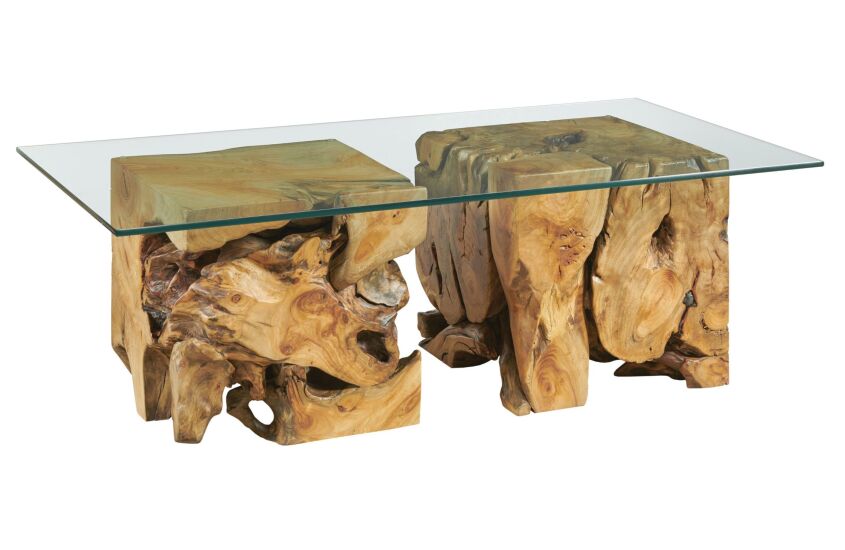 SQUARE ROOT TABLE WITH GLASS TOP - COMPLETE Primary