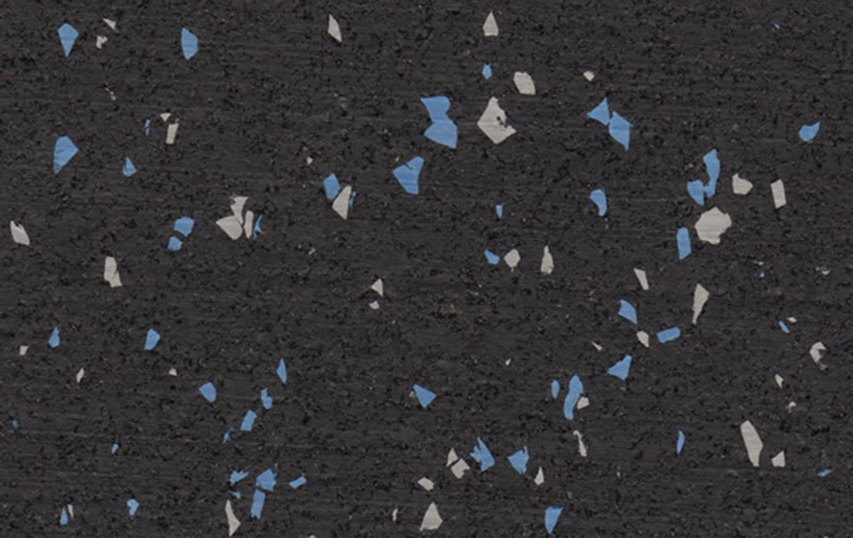 10% Blue Gray Rubber Flooring