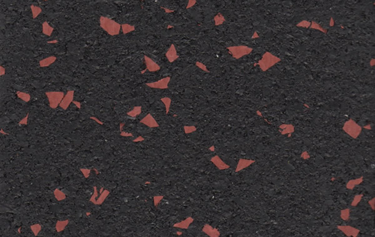 10% Brick Red Rubber Flooring