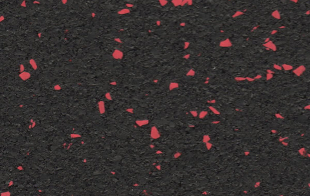 10% Bright Red Rubber Flooring