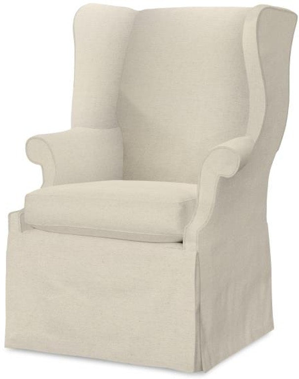 Century Furniture Leo Skirted Wing Chair 11-1050Sk
