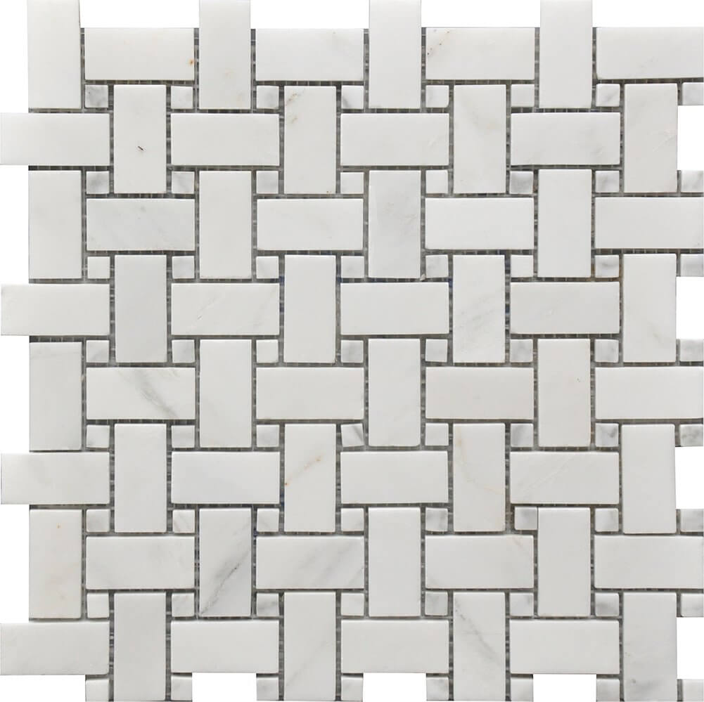Roca Tile - Basket Weave Marble Mosaic 12 x 12