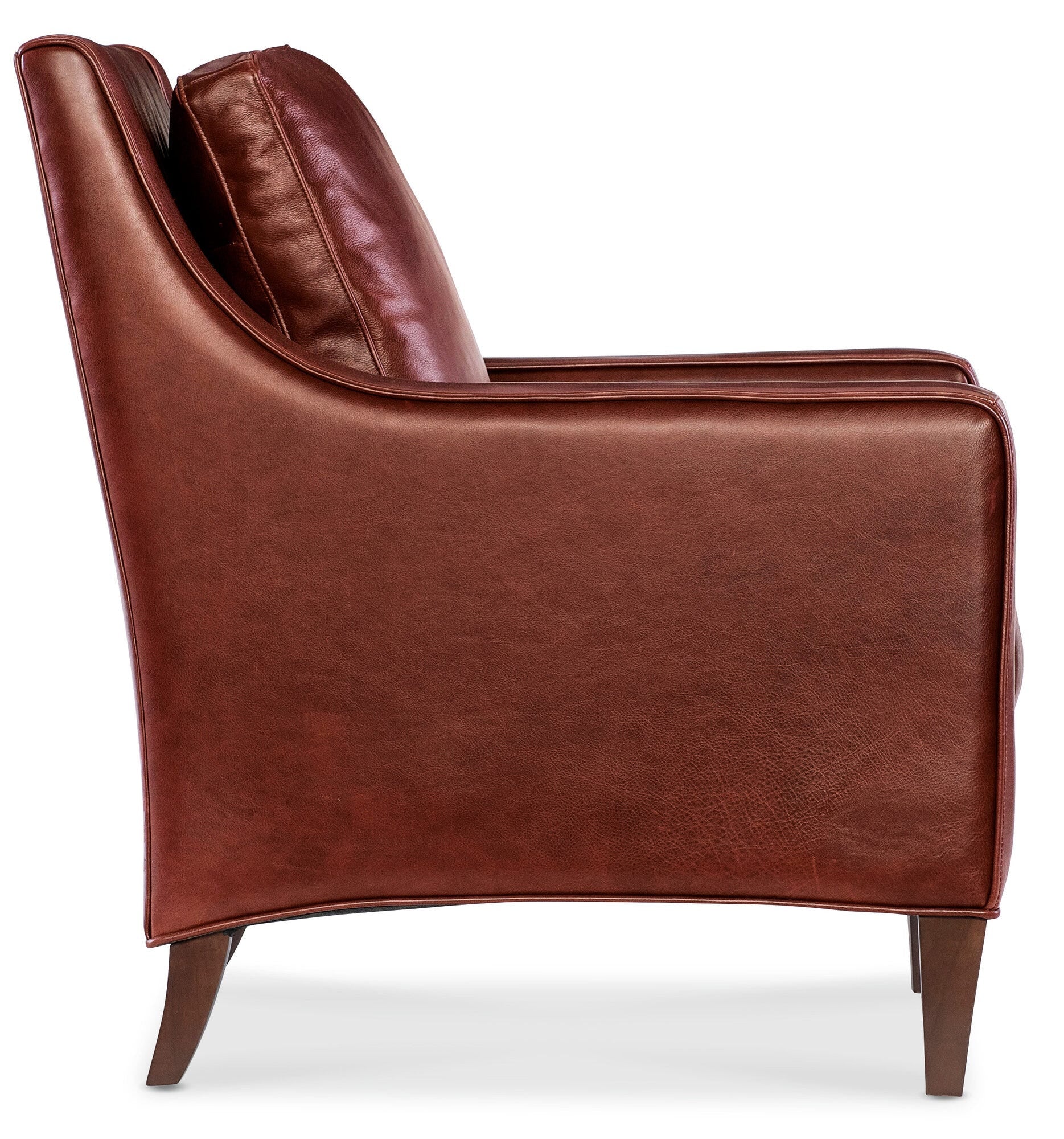 Percy Leather Club Chair Side Silo Image