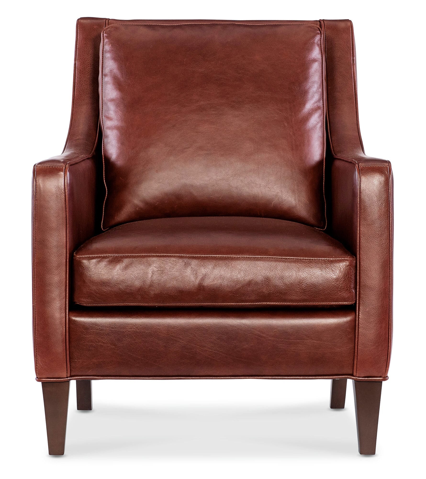 Percy Leather Club Chair Silo Image 1