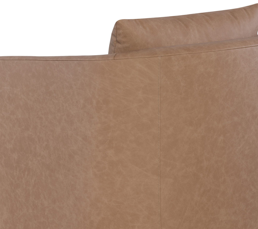 Cassia Leather Swivel Chair Detail Image 2