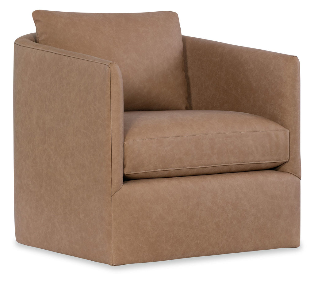 Cassia Leather Swivel Chair Silo Image 2