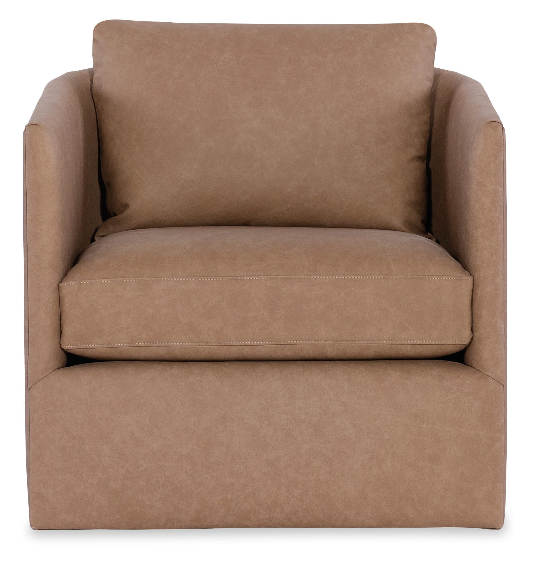 Cassia Leather Swivel Chair Silo Image 1