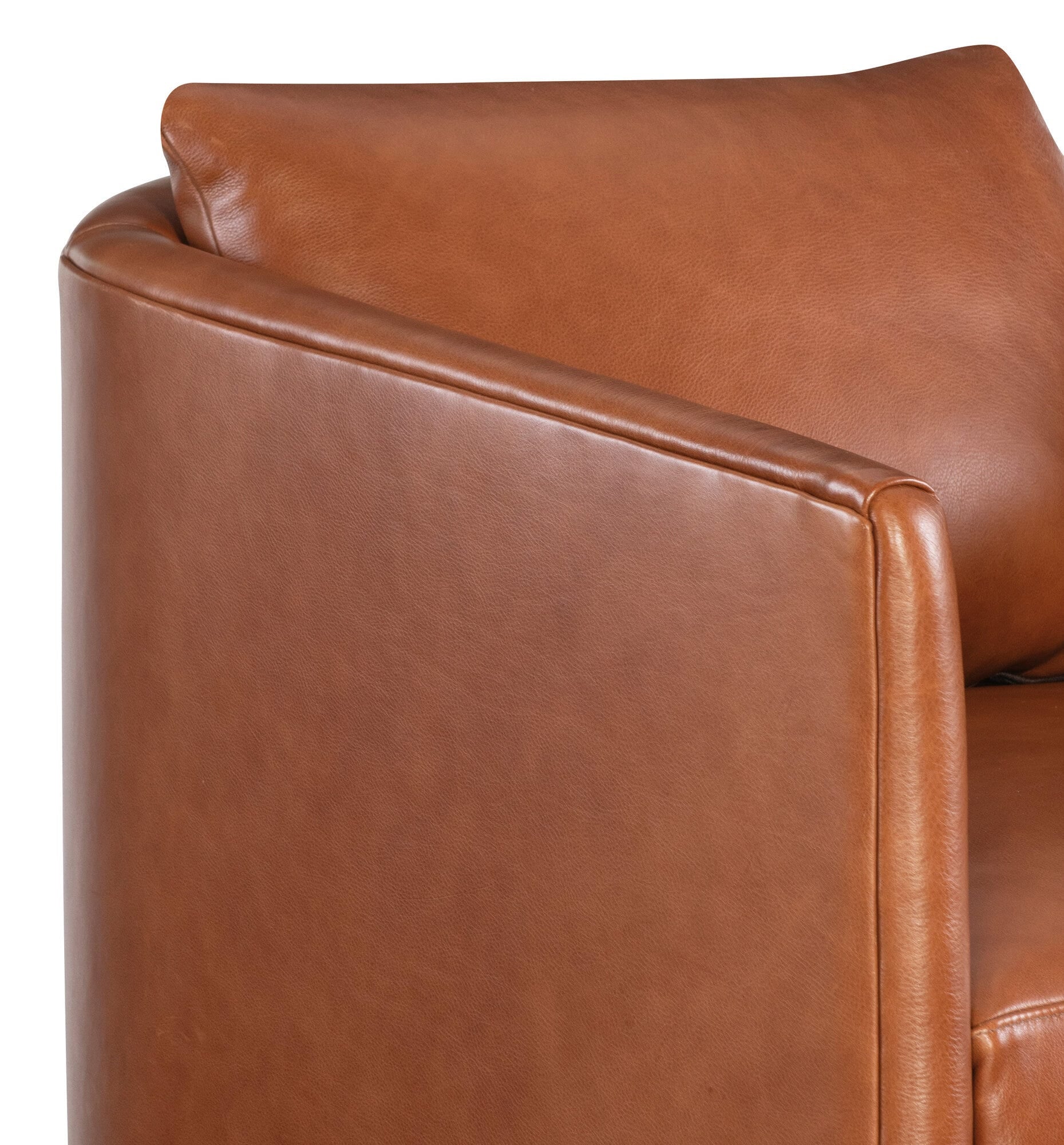 Cassia Leather Swivel Chair Detail Image 3