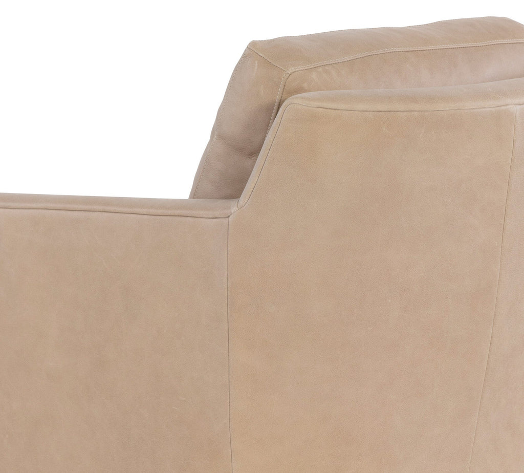 Isley Leather Swivel Chair Detail Image 2