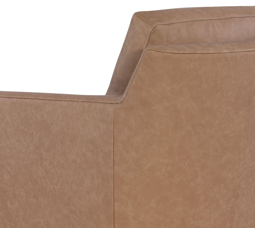Isley Leather Swivel Chair Detail Image 4