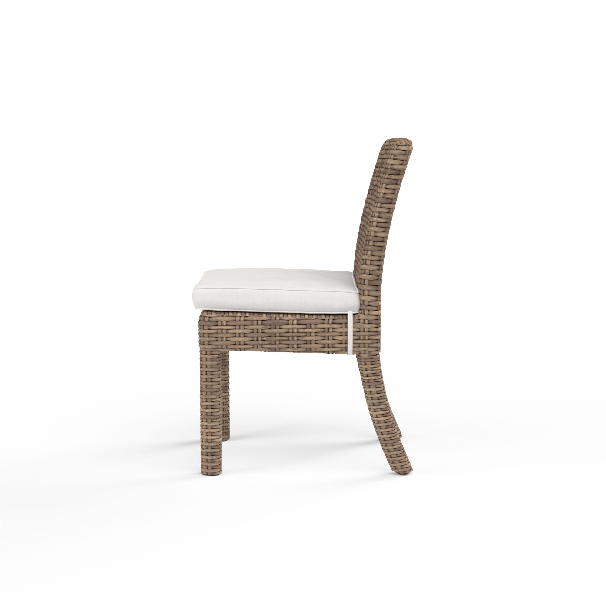 Havana Armless Dining Chair in Canvas Flax w/ Self Welt