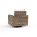 Havana Swivel Club Rocker in Canvas Flax w/ Self Welt