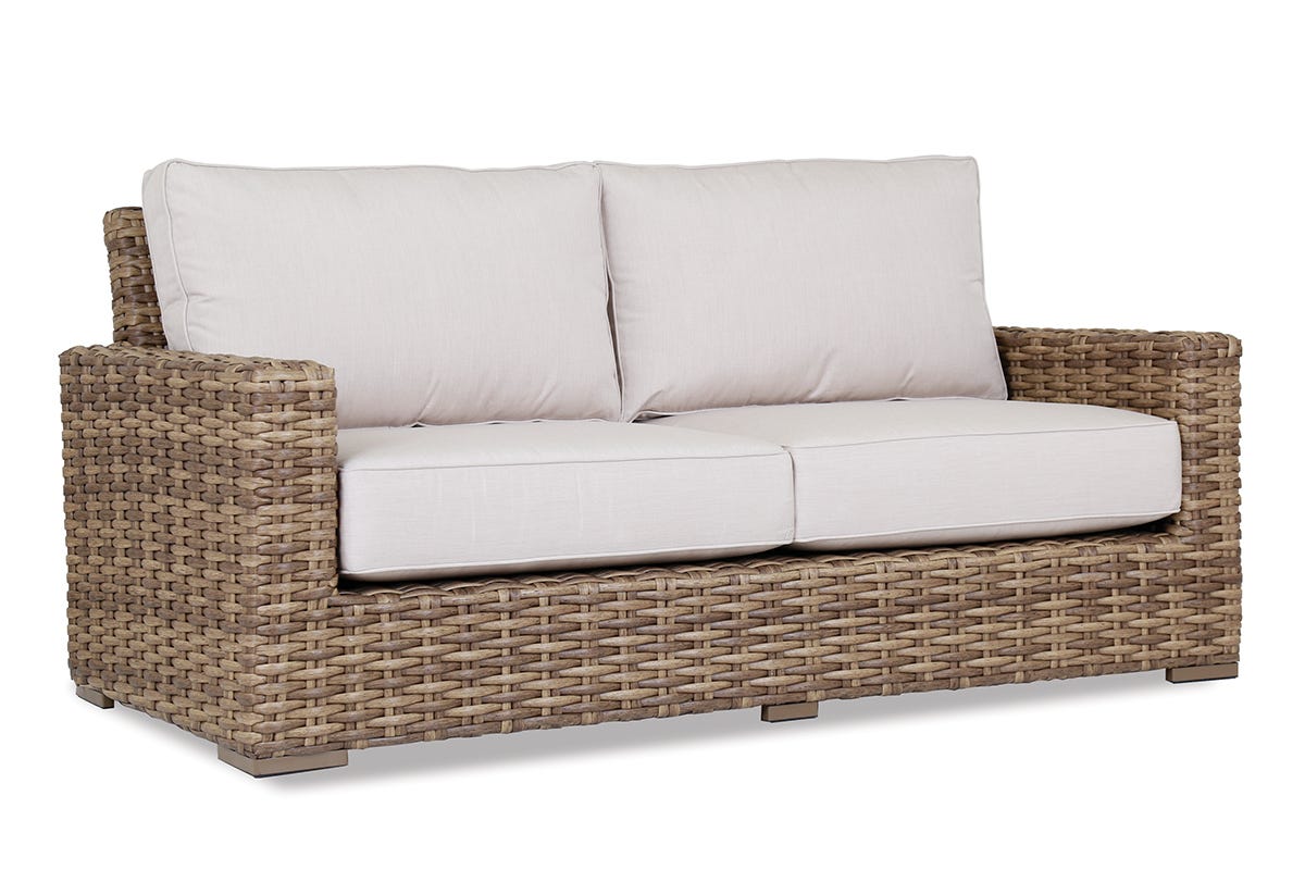 Havana Loveseat in Canvas Flax w/ Self Welt