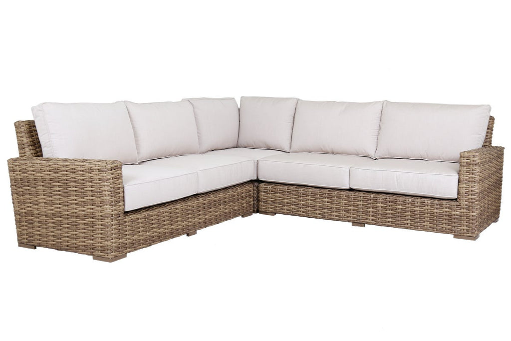 Havana Sectional in Canvas Flax w/ Self Welt