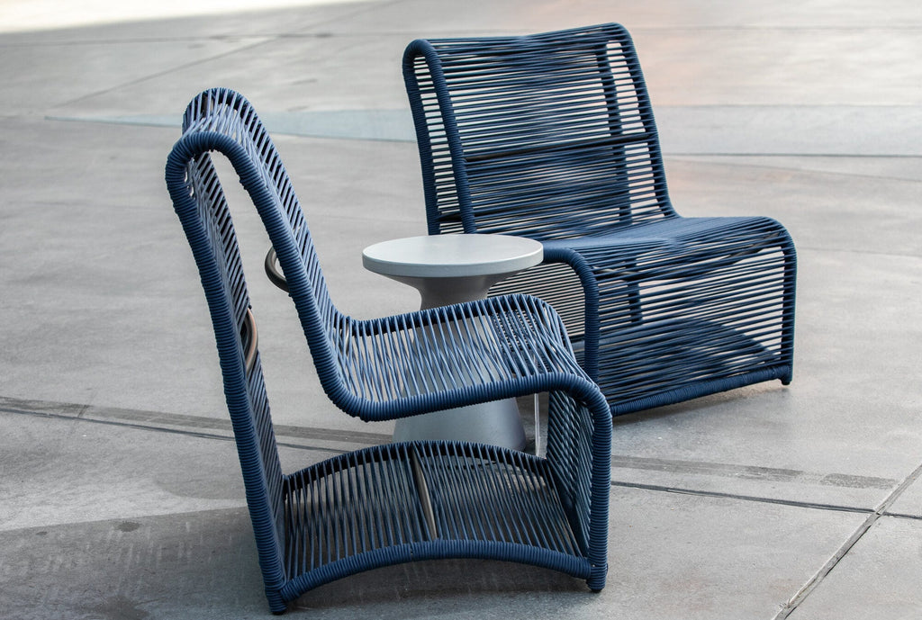 Marino Armless Club Chair in Navy