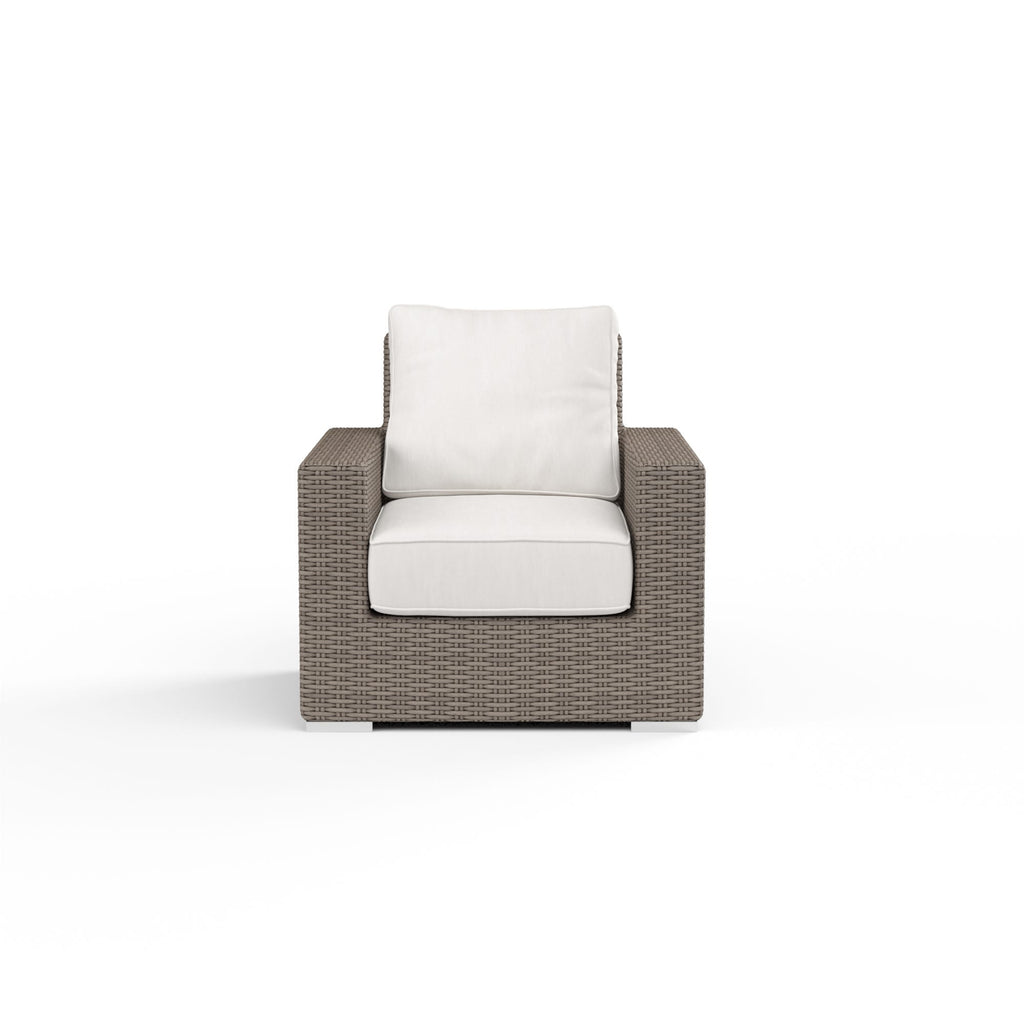 Coronado Club Chair in Canvas Flax w/ Self Welt