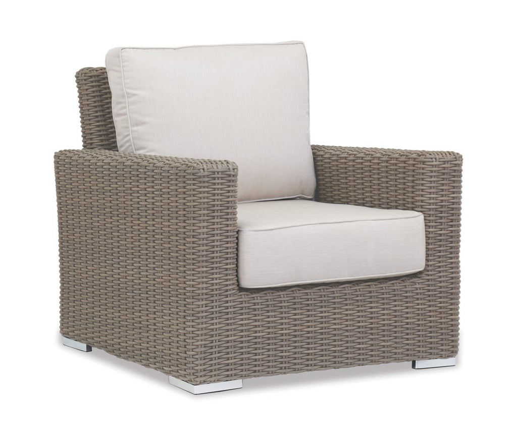 Coronado Club Chair in Canvas Flax w/ Self Welt