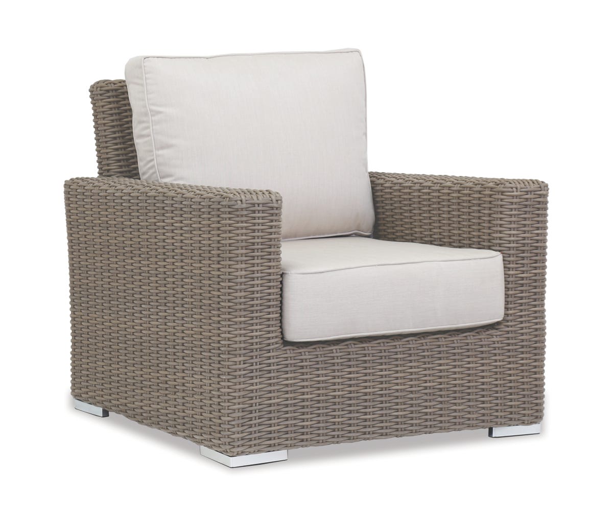 Coronado Club Chair in Canvas Flax w/ Self Welt