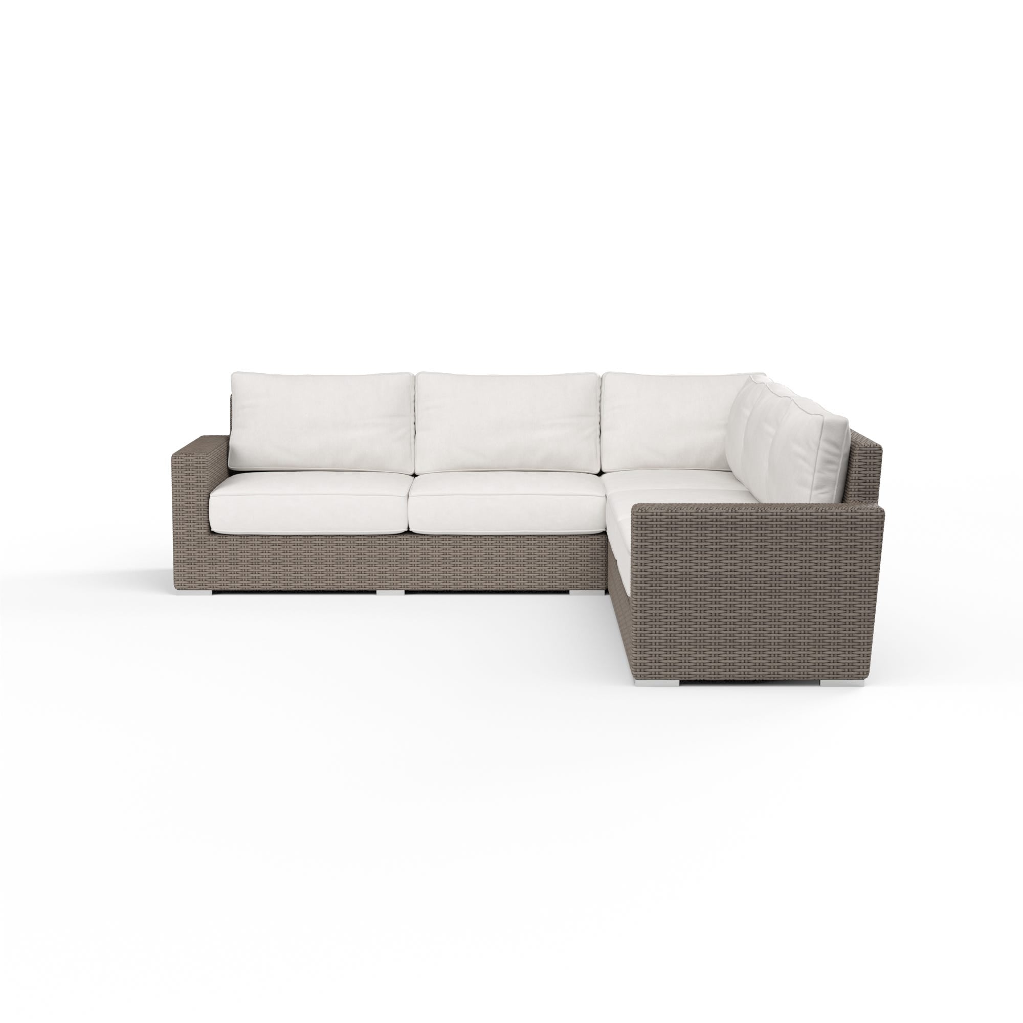 Coronado Sectional in Canvas Flax w/ Self Welt