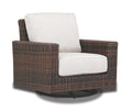 Montecito Swivel Rocker Club Chair in Canvas Flax w/ Self Welt