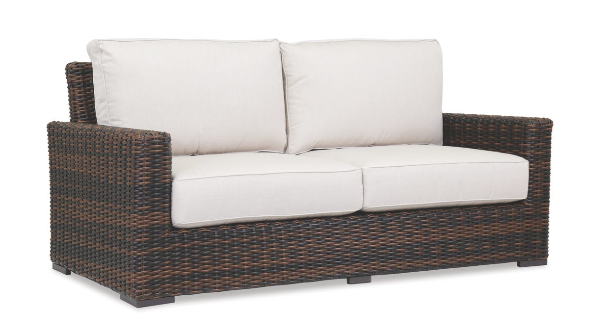 Montecito Loveseat in Canvas Flax w/ Self Welt