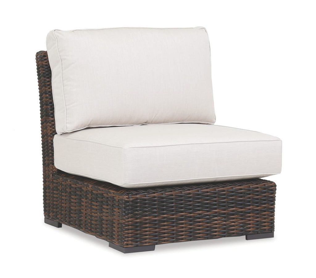 Montecito Armless Club Chair in Canvas Flax w/ Self Welt