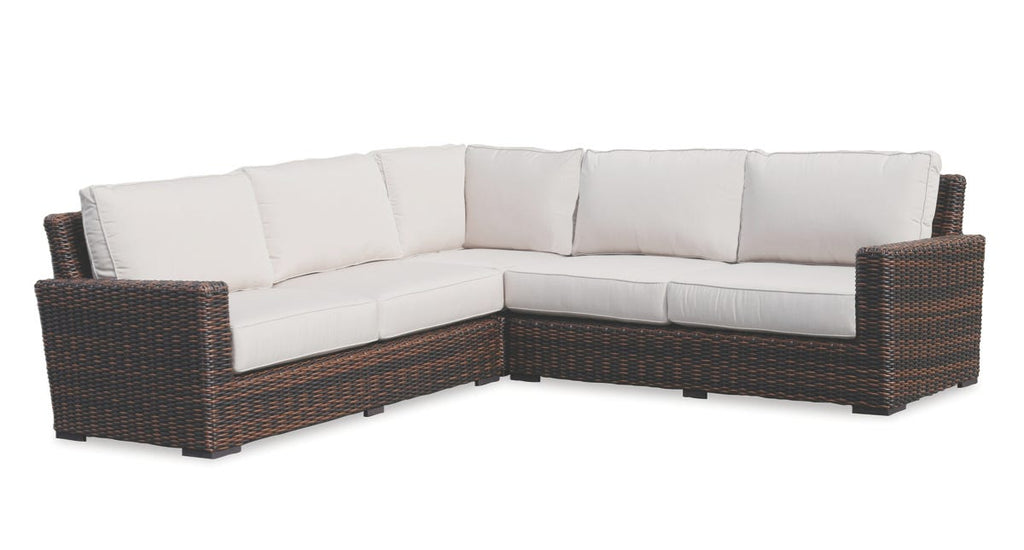 Montecito Sectional in Canvas Flax w/ Self Welt