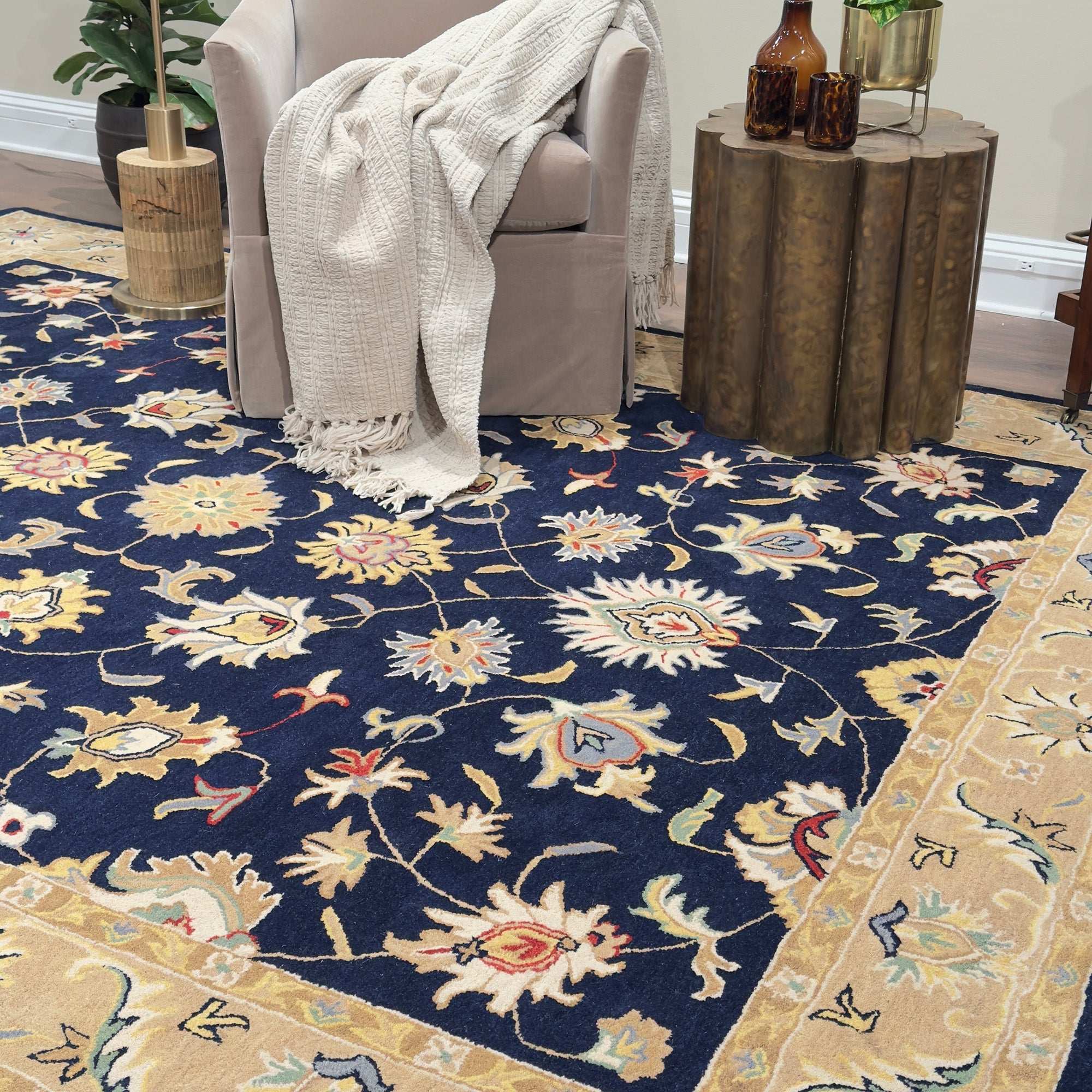 Persia-Keshan Navy Taupe