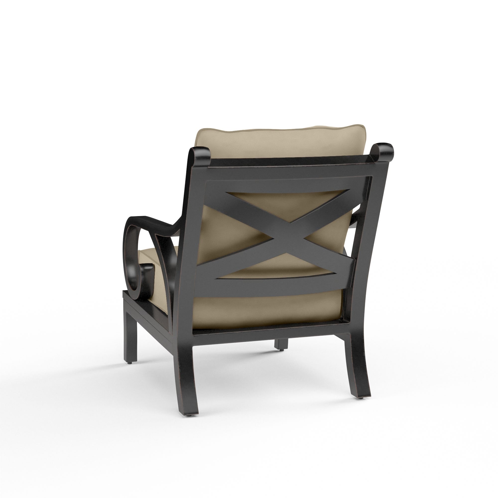 Monterey Club Chair in Linen Stone w/ Selt Welt