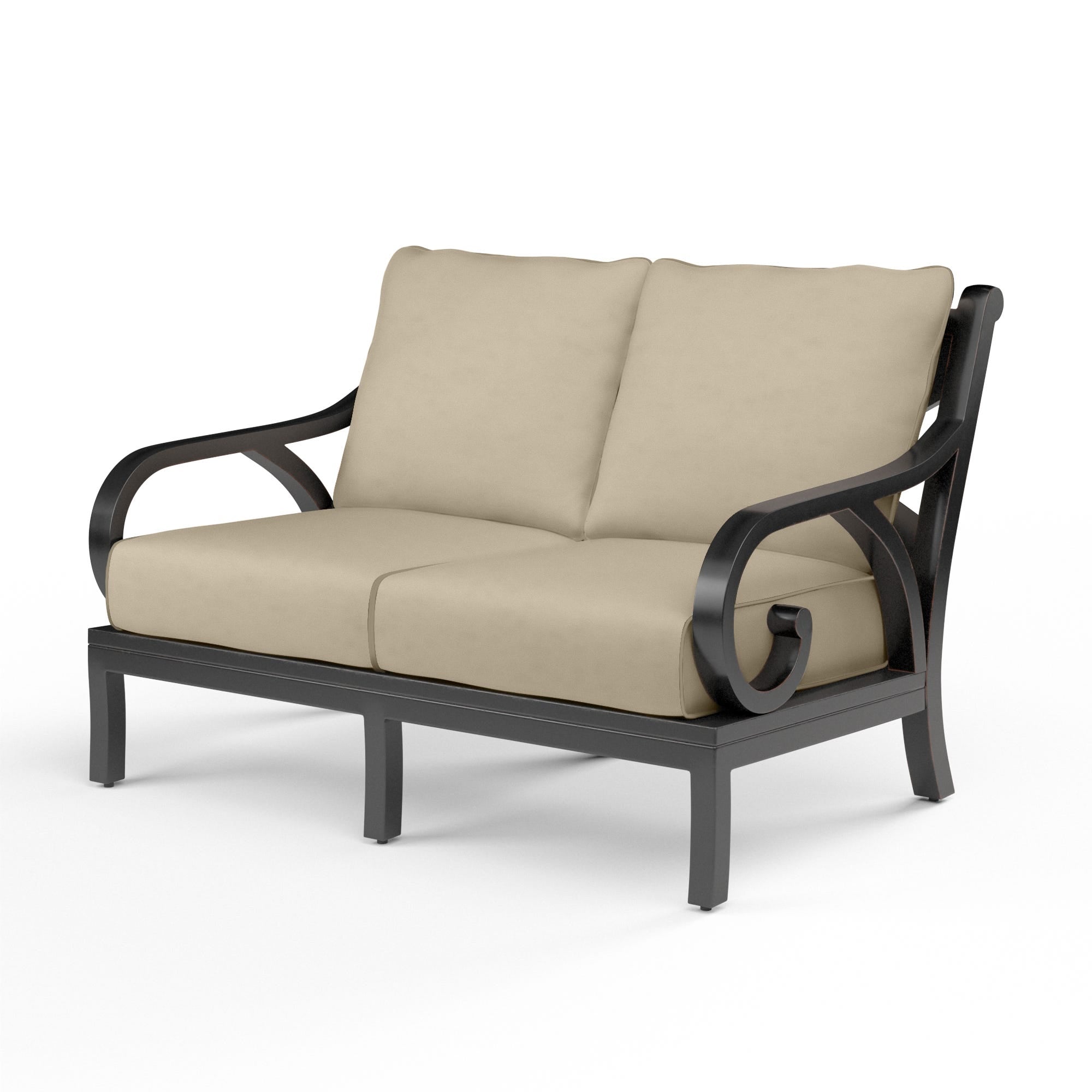 Monterey Loveseat in Linen Stone w/ Selt Welt