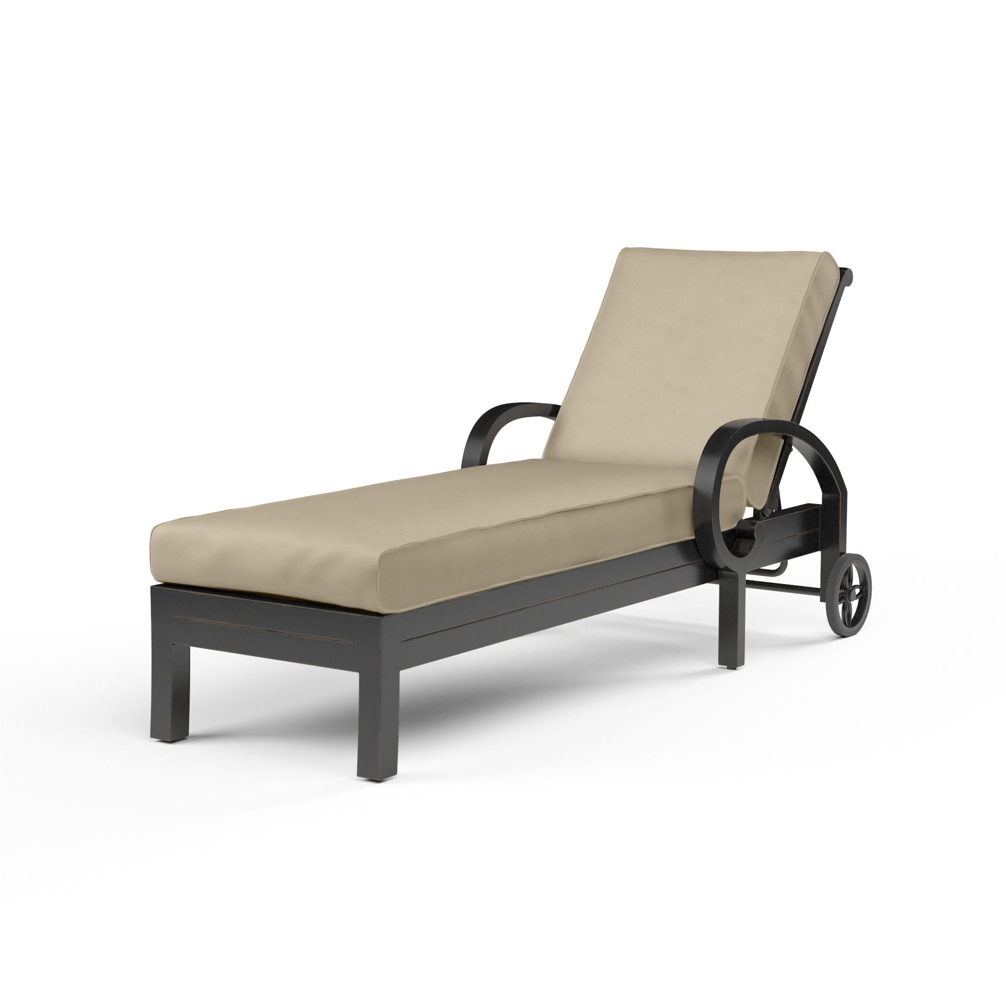 Monterey Chaise Lounge in Linen Stone w/ Selt Welt