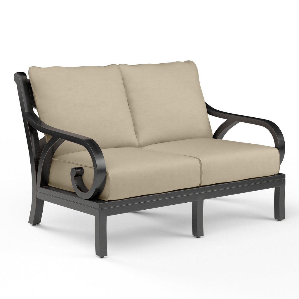 Monterey Loveseat in Linen Stone w/ Selt Welt