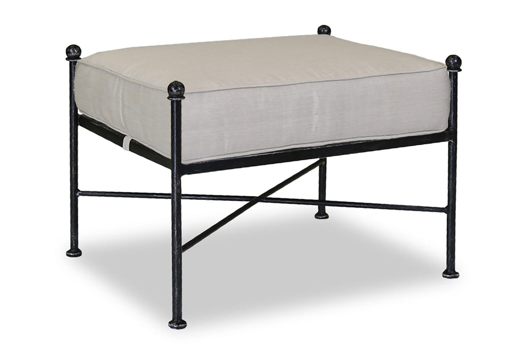 Provence Ottoman in Canvas Flax w/ Self Welt