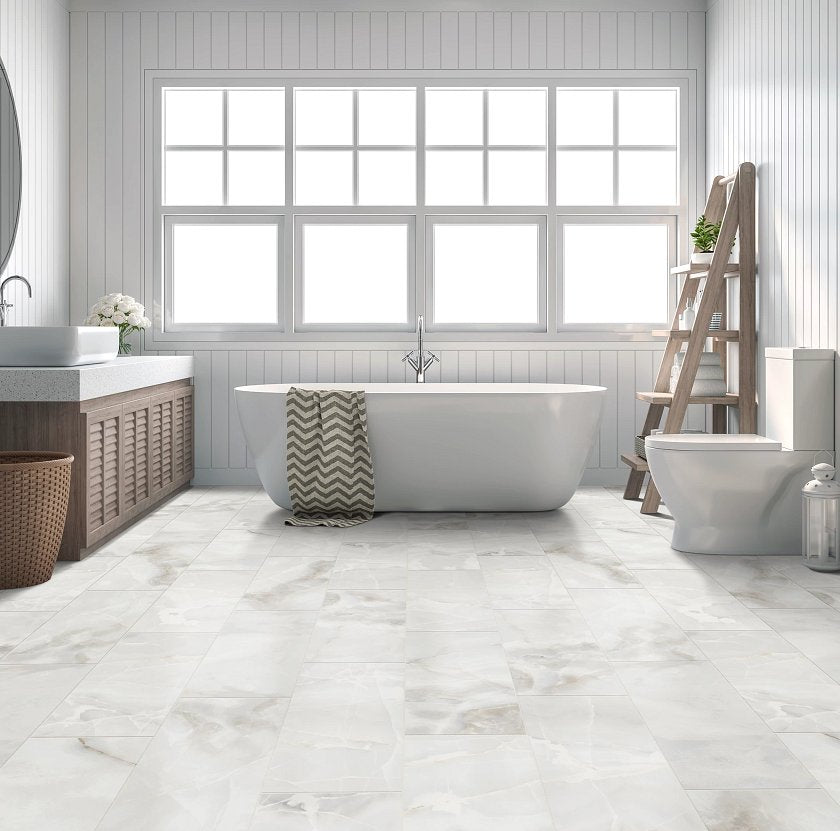 GEMSTONE 12X24 MATTE WHITE ROOM