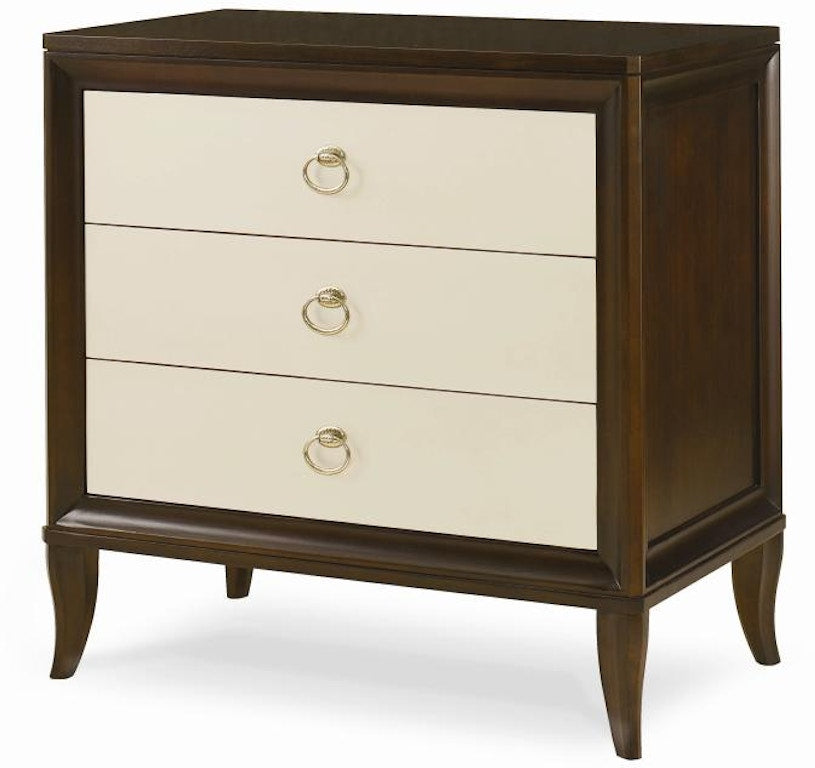 Century Furniture Tribeca Three Drawer Nightstand - Tribeca/Cream (Ring Pull) 33C-223