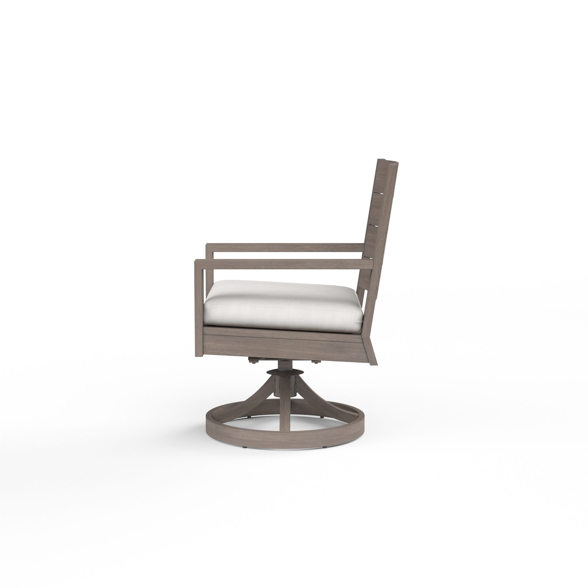 Laguna Swivel Dining Chair in Canvas Flax, No Welt