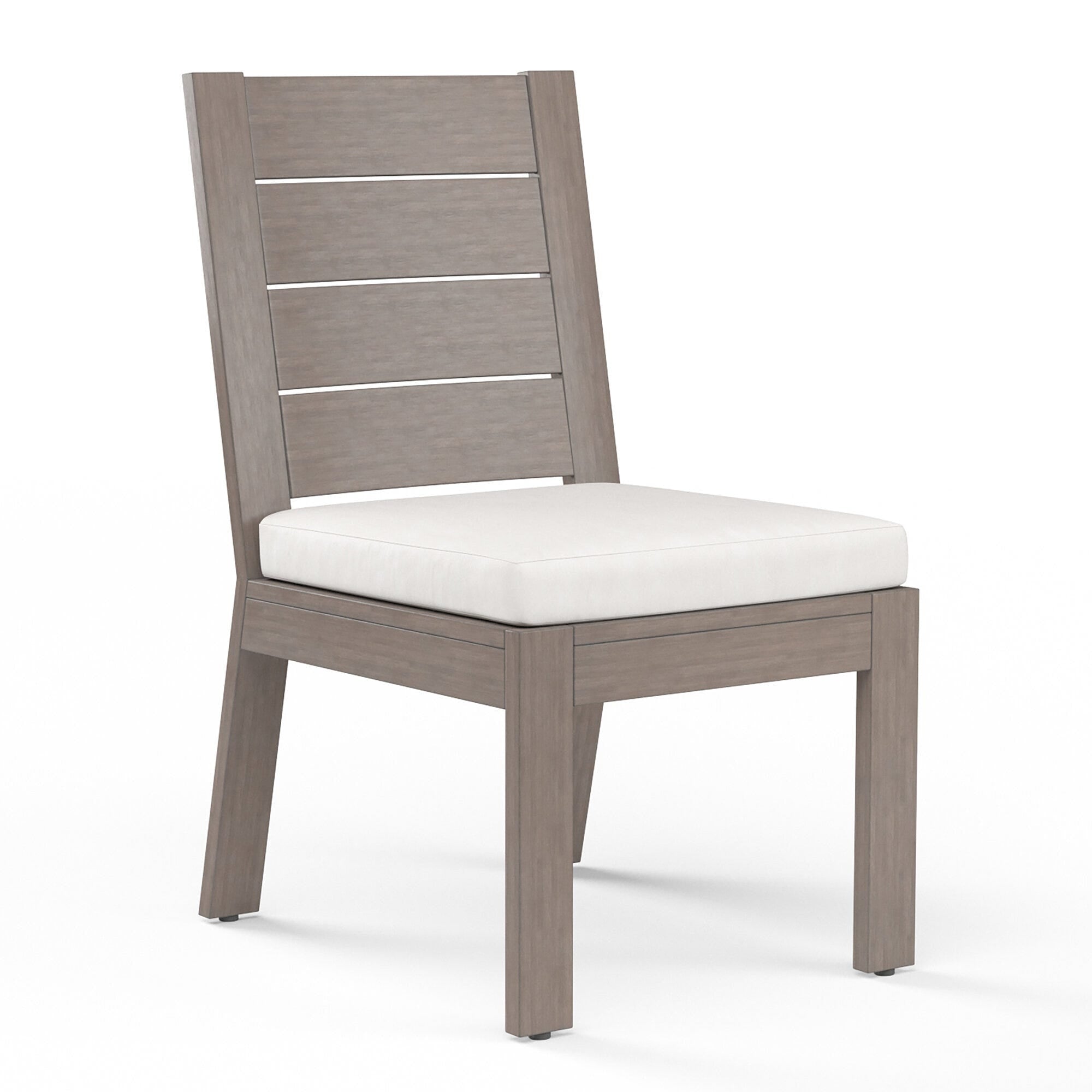 Laguna Armless Dining Chair in Canvas Flax, No Welt