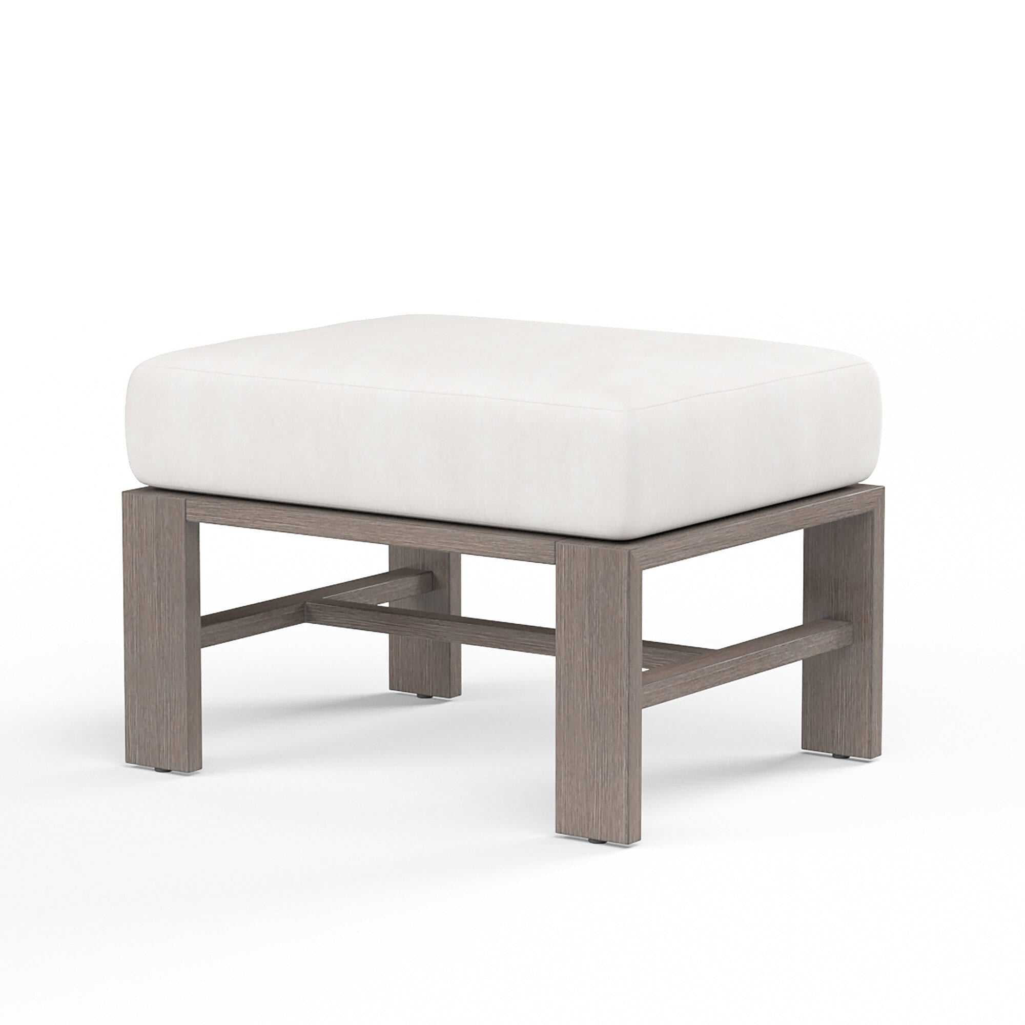 Laguna Ottoman in Canvas Flax, No Welt