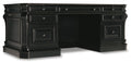 Telluride 76'' Executive Desk withleather Panels