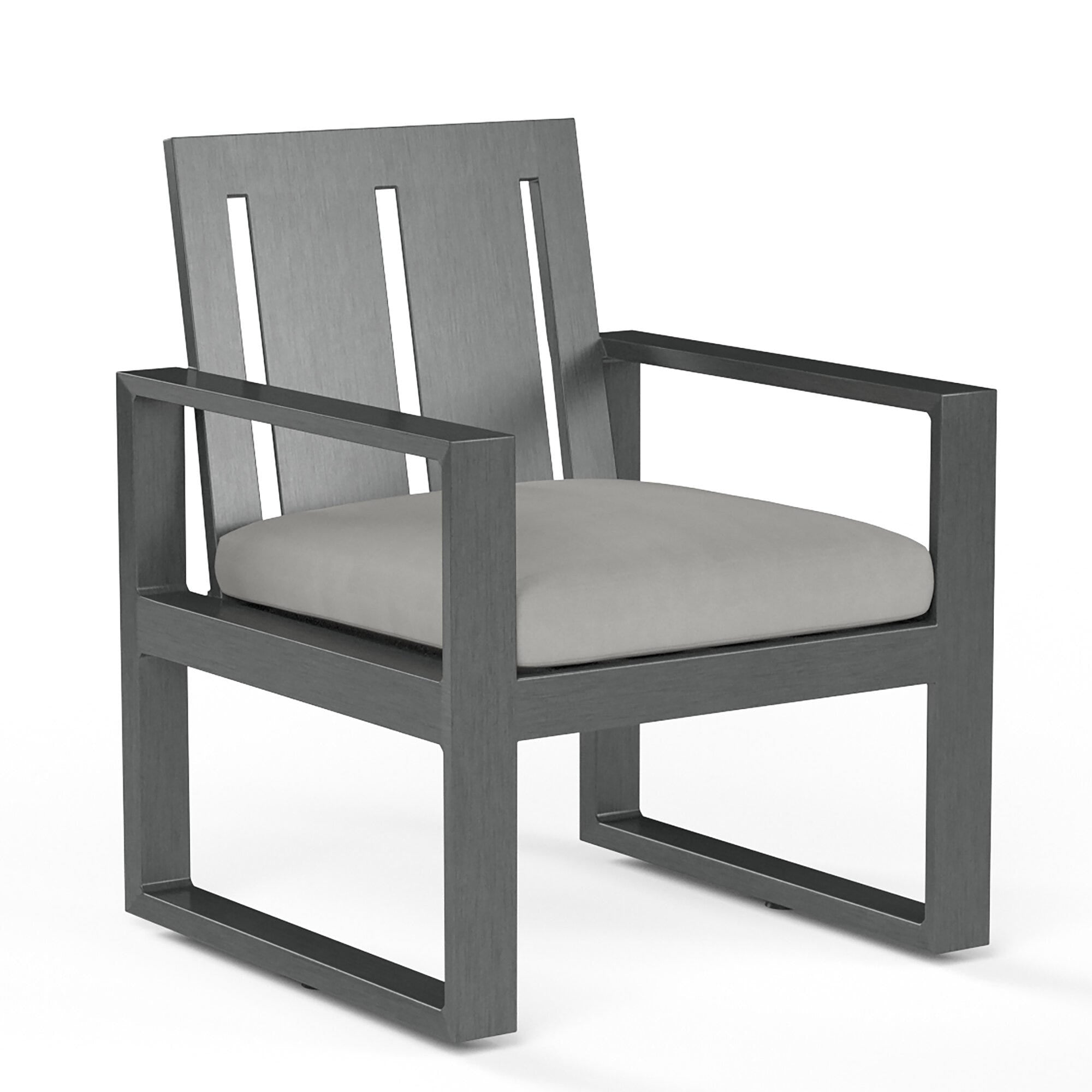 Redondo Dining Chair in Cast Silver, No Welt