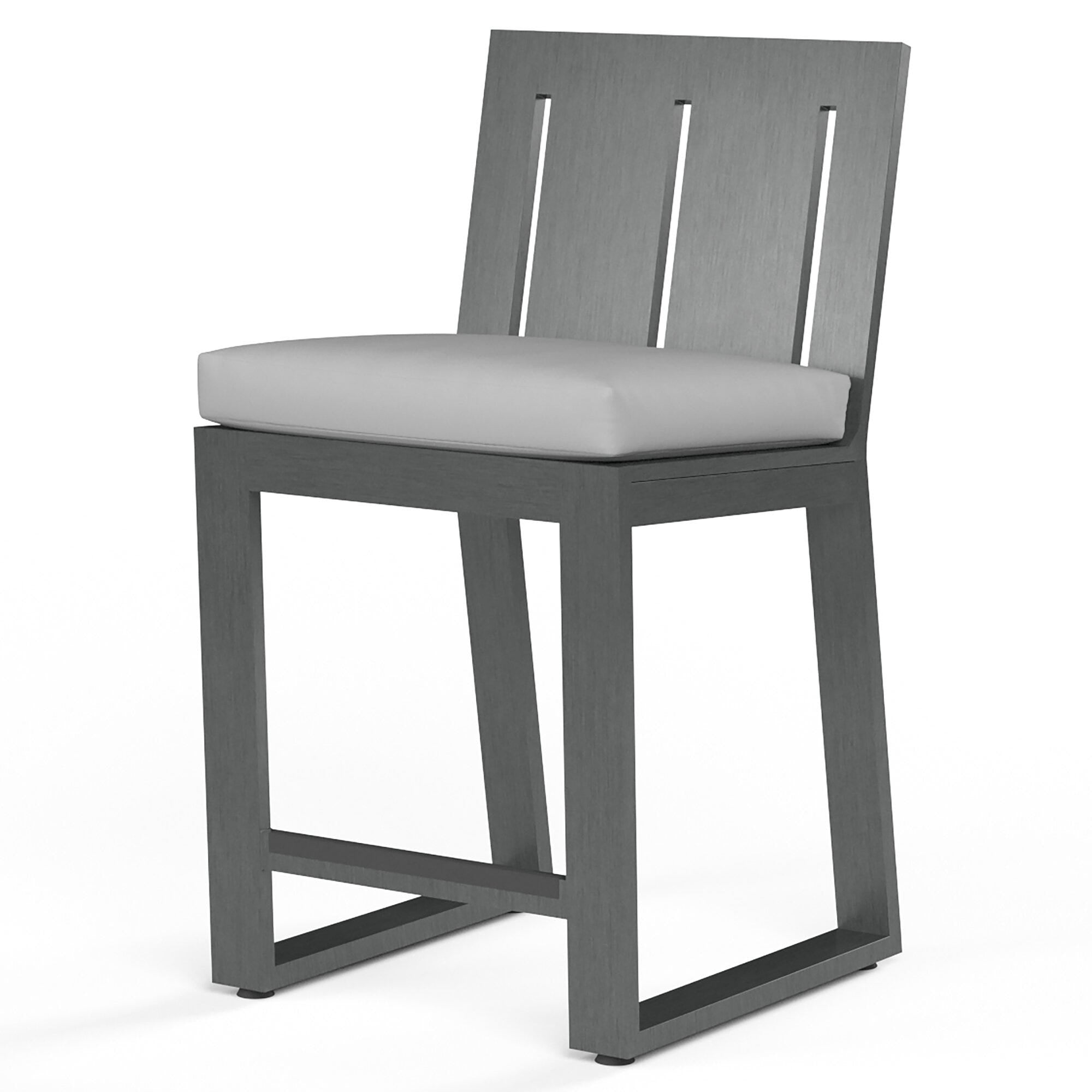 Redondo Barstool in Cast Silver, No Welt