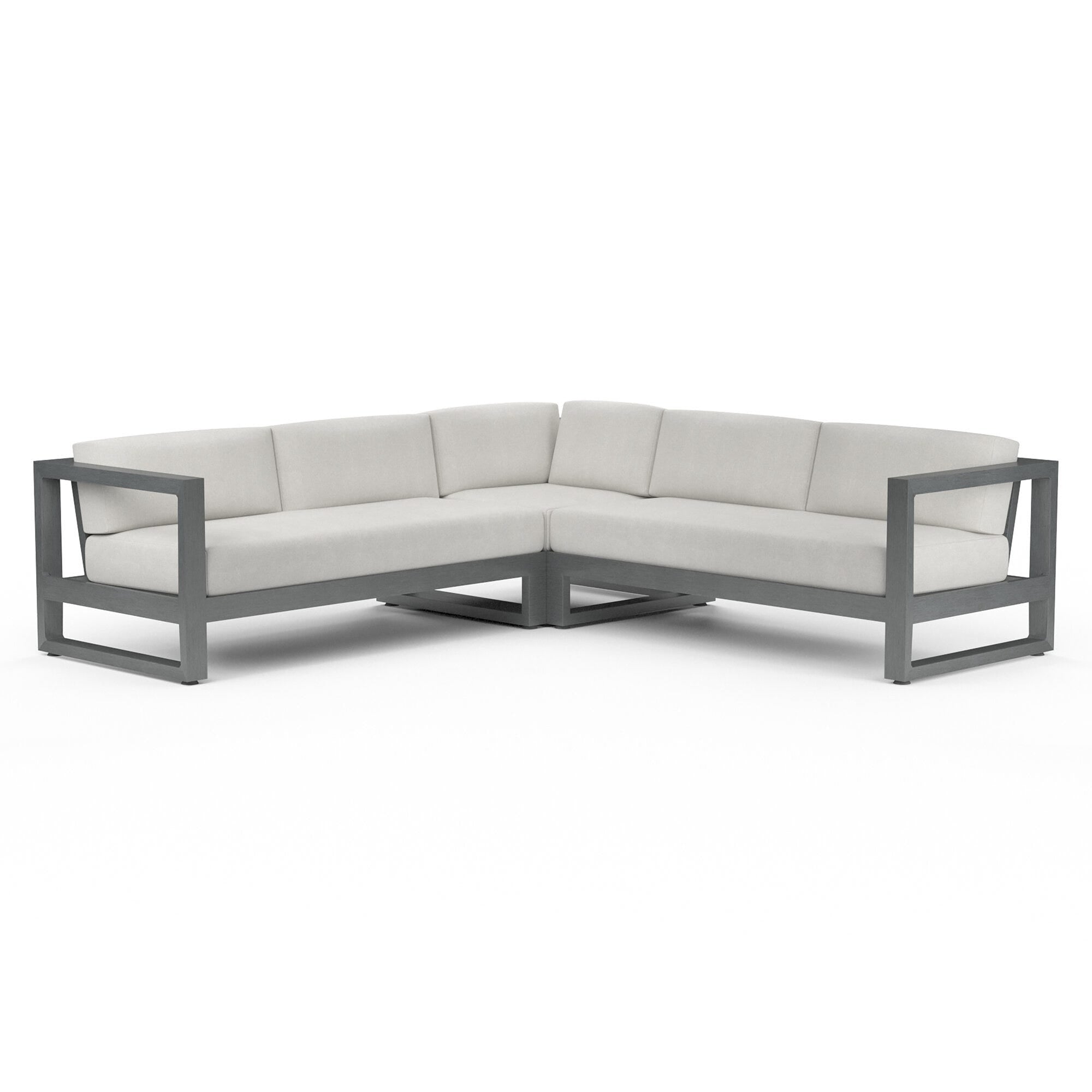 Redondo Sectional in Cast Silver, No Welt
