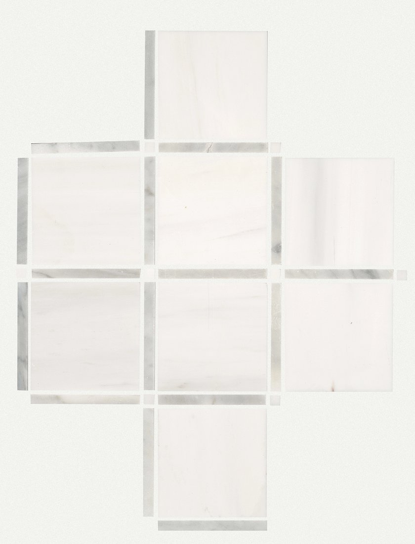 BOCA LATTICE MOSAIC WHITE DOLOMITE MAIN