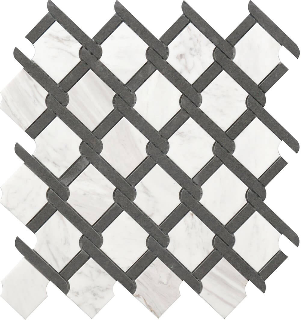 Roca Tile - Medallion Bw Marble Mosaic 12 x 12