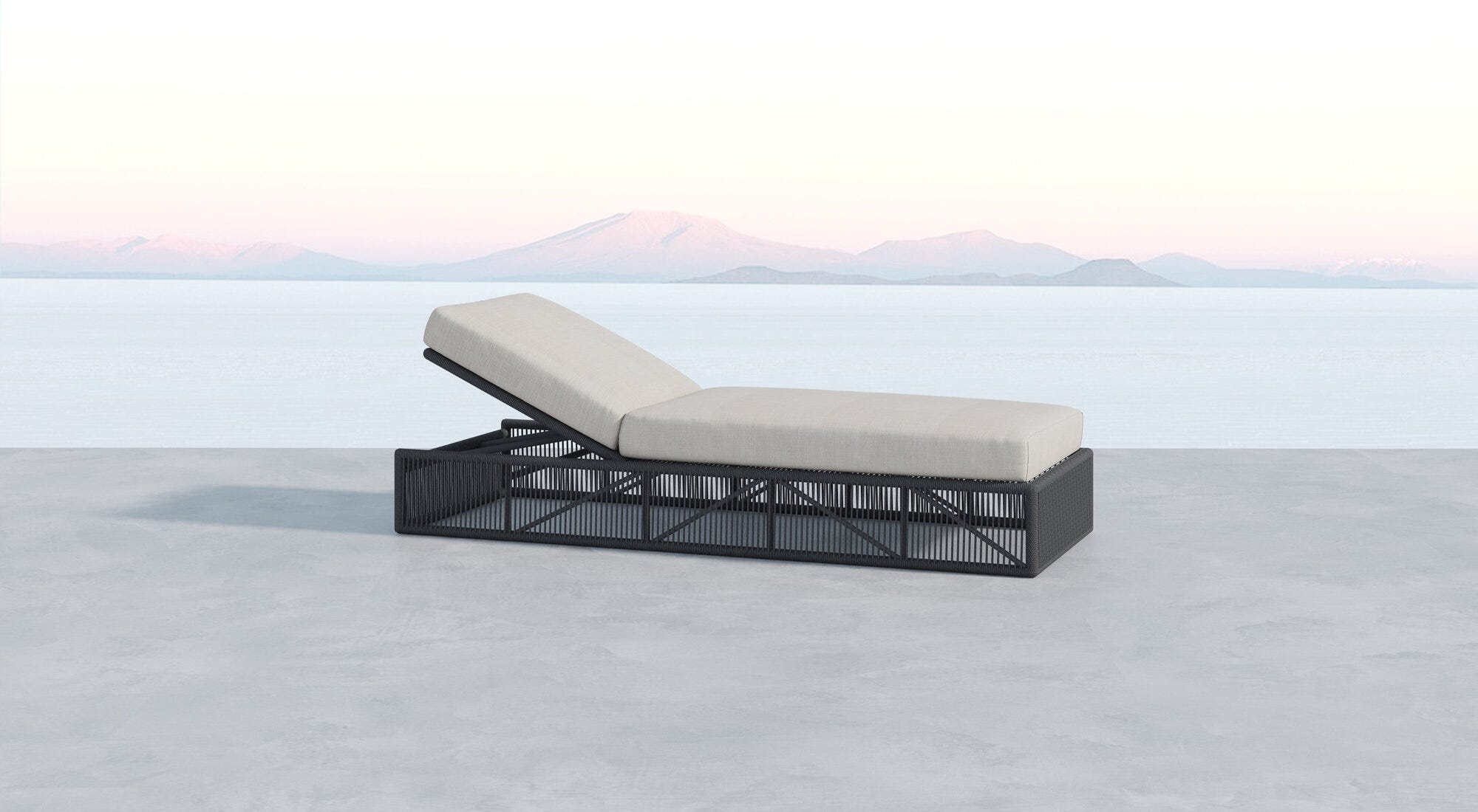 Milano Adjustable Chaise in Echo Ash w/ Self Welt