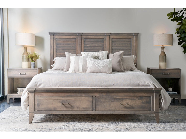 YUTZY WOODWORKING Champagne Crown Panel Bed Footboard Storage 41108FD-LOU