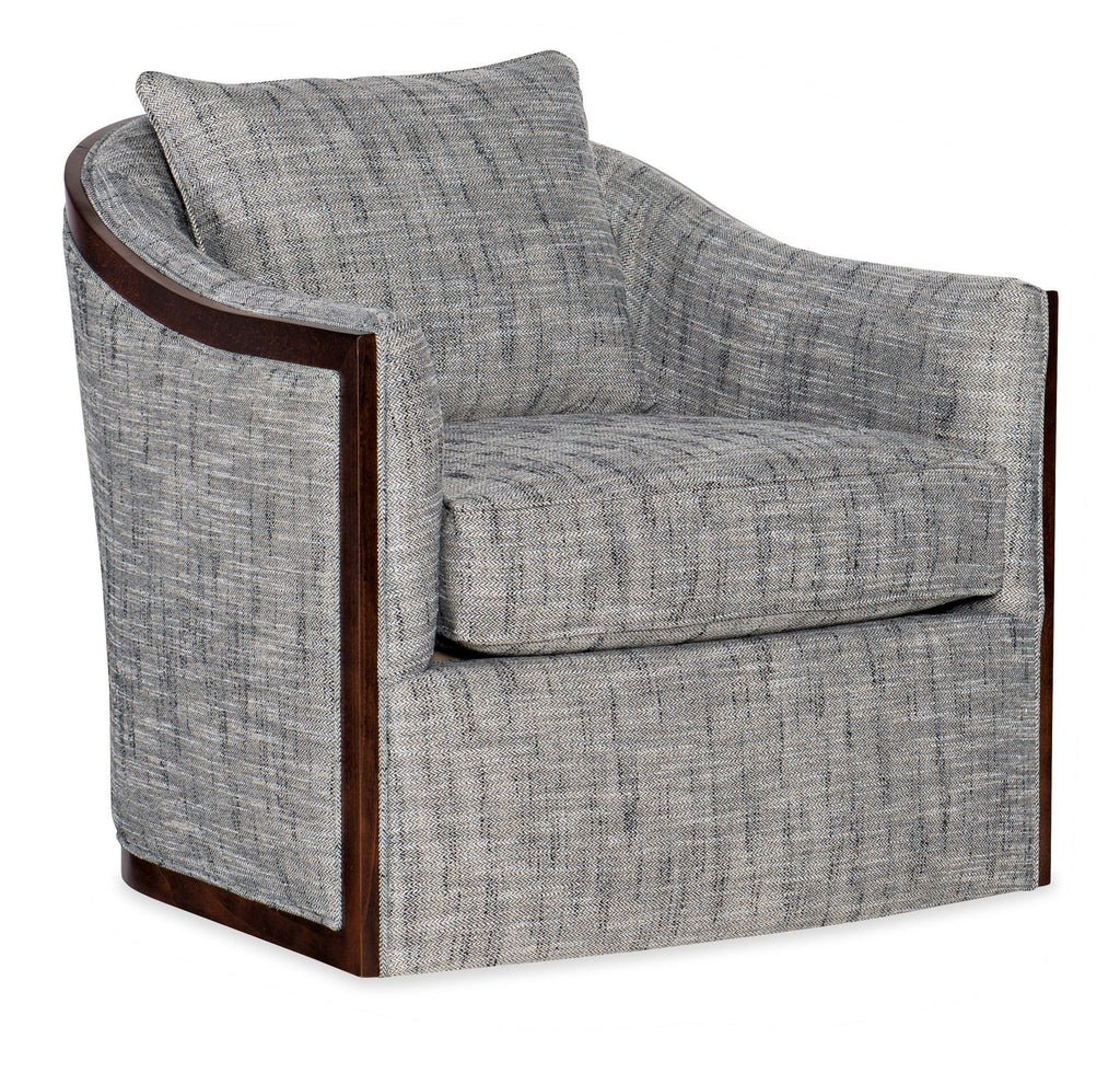 Coco Exposed Wood Swivel Chair - Silo Image 2